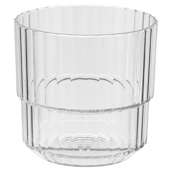 APS Trinkbecher -LINEA-, Ø 8,5 cm, Höhe: 8 cm, Tritan, 220 ml, Farbe: kristallklar, VE: 48 Stück, 10561