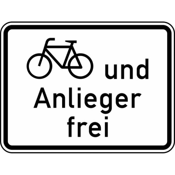 Stein HGS Radfahrer und Anlieger frei Nr. 1020-12, 420 x 315 mm, Flachform 2 mm, RA2, 1020-12-121