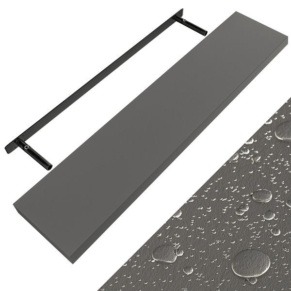 casaria Wandregal Schweberegal 110cm Grau + Halterung, 107763