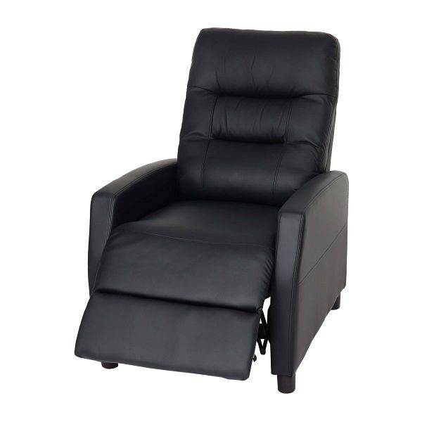 Mendler Fernsehsessel HWC-K52, Relaxsessel TV-Sessel Liegesessel, Liegefunktion Kunstleder, schwarz, 94552