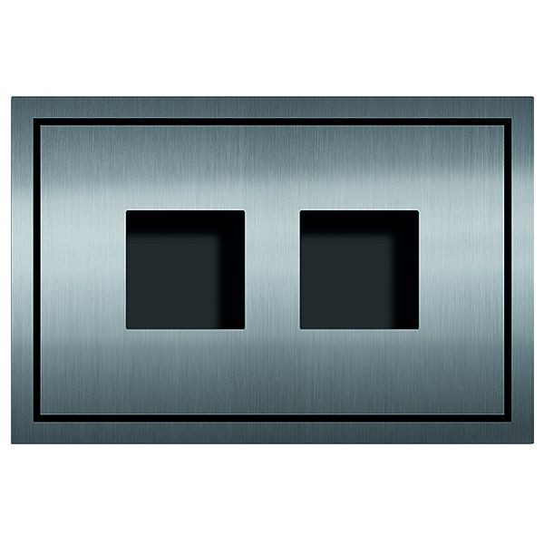 TCS Inputzmontageset aus Frontplatte flächenbündig und UP-Kasten für Serie AMI, für 2x1 AMI-Modul, 1-spaltig, ZAU2067-0030