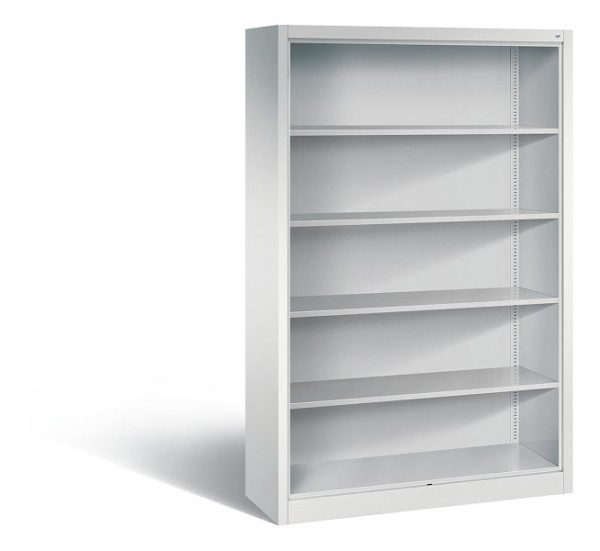 C+P Stahlregal mit Rückwand Acurado, H1950xB1200xT400mm, Farbe: Lichtgrau, 5 OH, 9360-000 S10000
