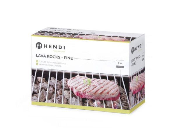 Hendi Lavasteine - fein, VE: 3 kg, für verschiedene Gasgrills, 152706