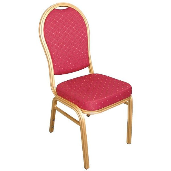 Bolero Bankettstühle mit runder Lehne rot, VE: 4 Stück, U525