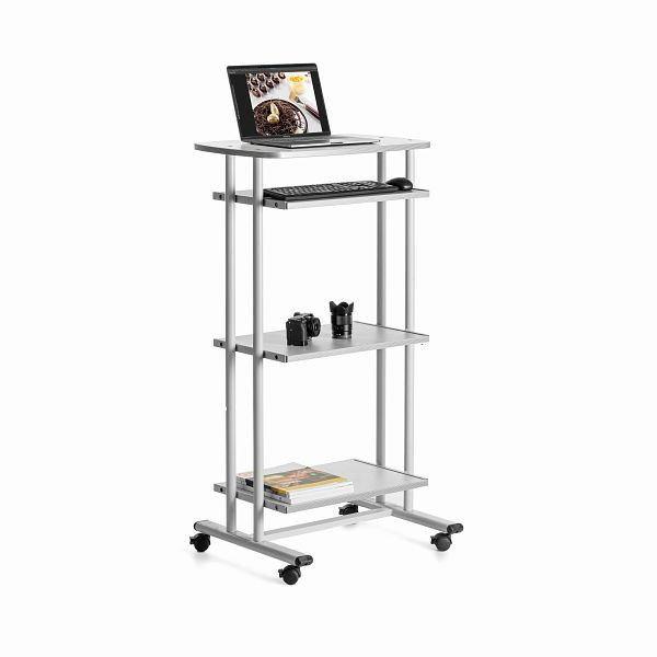 Rocada Computertisch Rollen 3 Ablagefächer 68x126x49cm, 5220V22