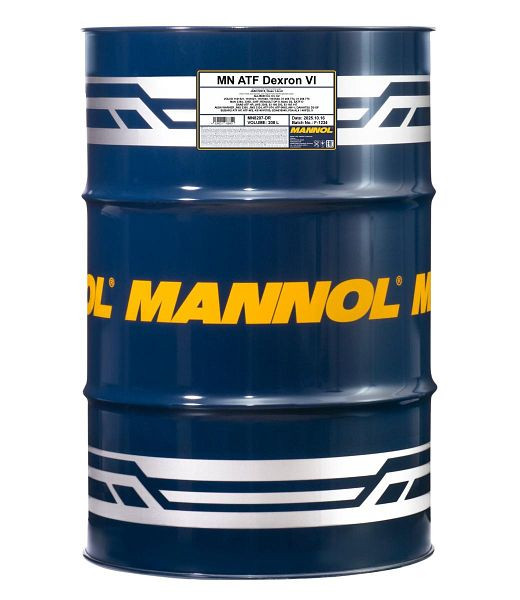 MANNOL Getriebeöl 8207 ATF Dexron VI, VE: 208 l, MN8207-DR