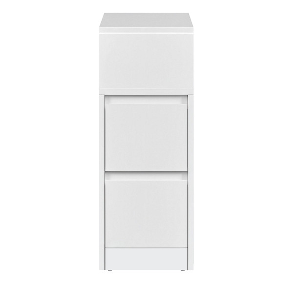 SONGMICS Nachttisch, Weiß, 25x30x65 cm, 1 x Nachttisch, LET656W01