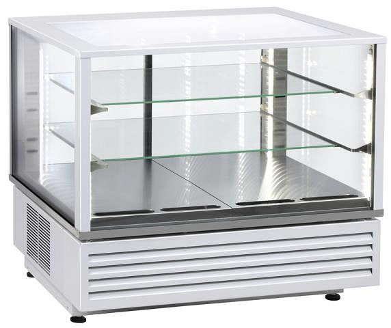 ROLLER GRILL Kühlvitrine Panorama CD 800, Tischgerät mit 2 Glasböden 645x490x4 - 2/1 GN, CD800
