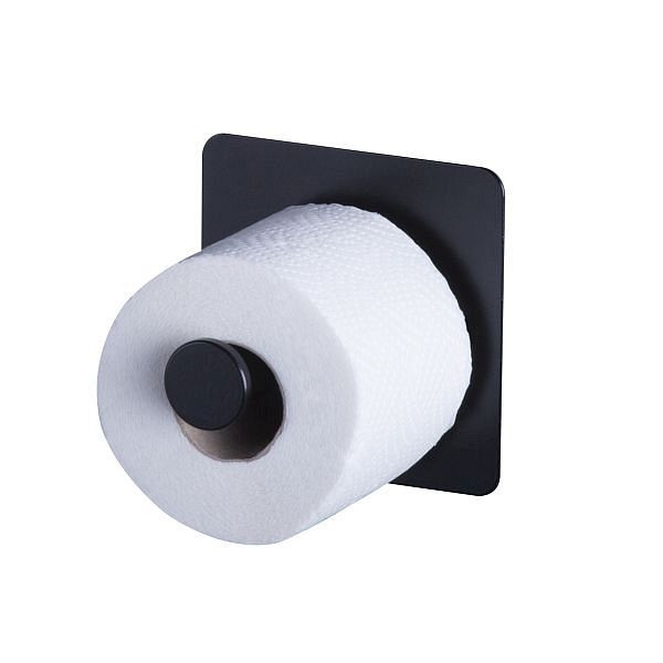 Air Wolf Reserve-Rollenhalter, Serie Omega, H x B x T: 130 x 130 x 122 mm, Edelstahl mattschwarz beschichtet, 29-535