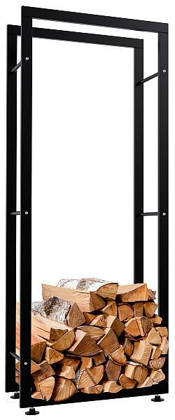 CLP Kaminholzständer Keri V2 25x60x150 mm, schwarz, 151082301