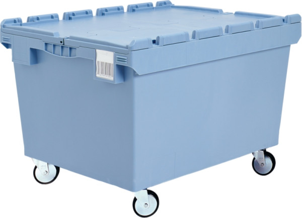 BITO Mehrwegbehälter MB Deckel/Bügel/Kufe /MBD86321DRG 800x600x323 taubenblau, Deckel Doppelboden RG, C0402-0093