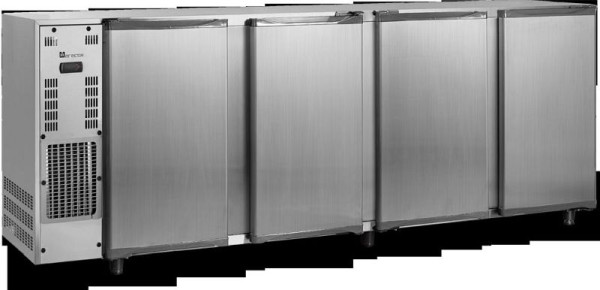 gel-o-mat Getränke-Kühltisch, Modell FBG451/267 APo Inox mit 4 Türen, 290KT.4I
