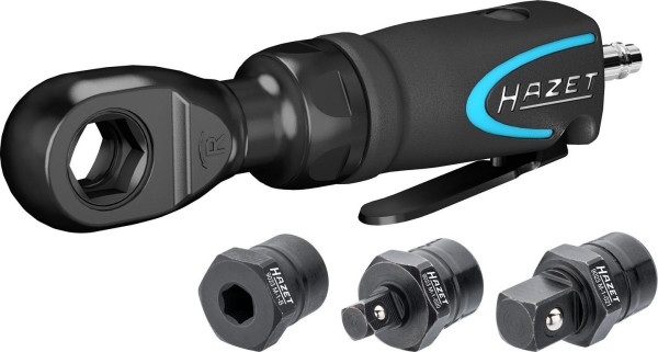 Hazet Mini Multifunktions-Ratschenschrauber, Vierkant massiv 6,3 mm, Vierkant massiv 10 mm, Sechskant hohl 6,3, Anzahl Werkzeuge: 4, 9023M-1
