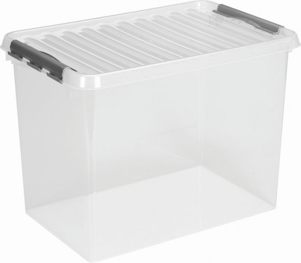 helit Aufbewahrungsbox "the q-line" 62L, VE: 6 Stück, transparent, H6163302