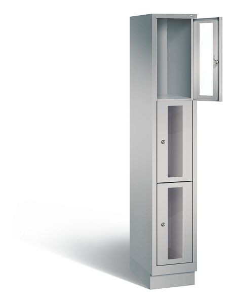 C+P Schließfachschrank Classic, H1800xB320xT500mm, Farbe: Weißaluminium, 8020A103 S10009