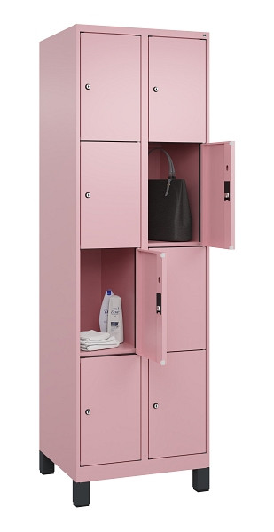 C+P Schließfachschrank Evolo PLUS, mit Füßen, 8 Fächer, 1950x600x500mm, 3015/30, 049010-204 S10024