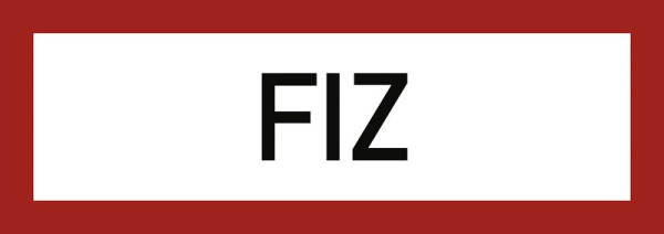 Moedel FIZ (Feuerwehr-Informationszentrale), Aluminium, 297x105 mm, 102404