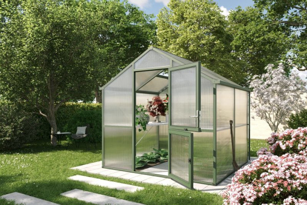 KGT Gewächshaus Modell Iris II, tannengrün, 22200002