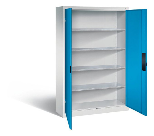 C+P Werkzeugschrank Acurado, H1950xB1200xT400mm, Farbe: Lichtgrau / Lichtblau, Muldengriff, 8930-052 S10192
