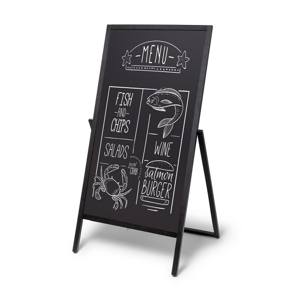 Showdown Displays Holz Kundenstopper Flip 68x140 cm Schwarz, ZPCHFBL68x140