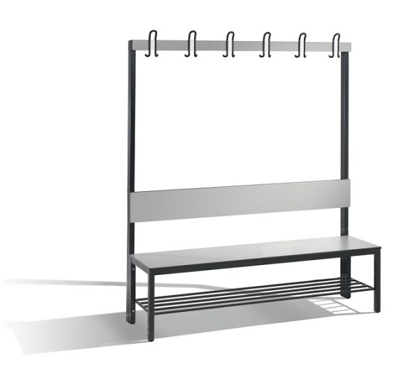 C+P Garderobenbank mit Rückenlehne, Basic Plus, H1650xB1500xT407mm, 8061-110 S10001