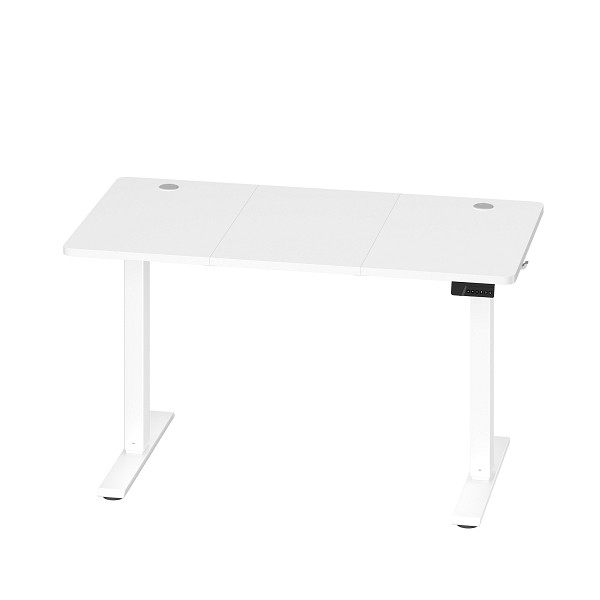 SONGMICS Stehschreibtisch, Weiß, 120x60x(72-120) cm, Design 2, LSD312WZ03