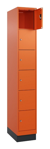 C+P Schließfachschrank Evolo PLUS, mit Sockel, 6 Fächer, 1950x300x500mm, 2004/20, 049020-106 S10023