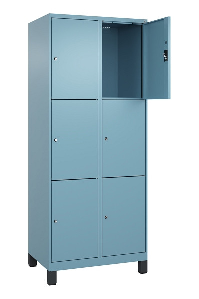 C+P Schließfachschrank Evolo PLUS, mit Füßen, 6 Fächer, 1950x800x500mm, 0010/00, 049010-223 S10021