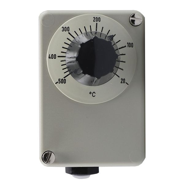 JUMO Temperaturregler mit Umschaltkontakt, 20 bis 500 °C, Fernleitung 1000 mm, Schaltdifferenz der Temperatur: 24 °C, 60002113