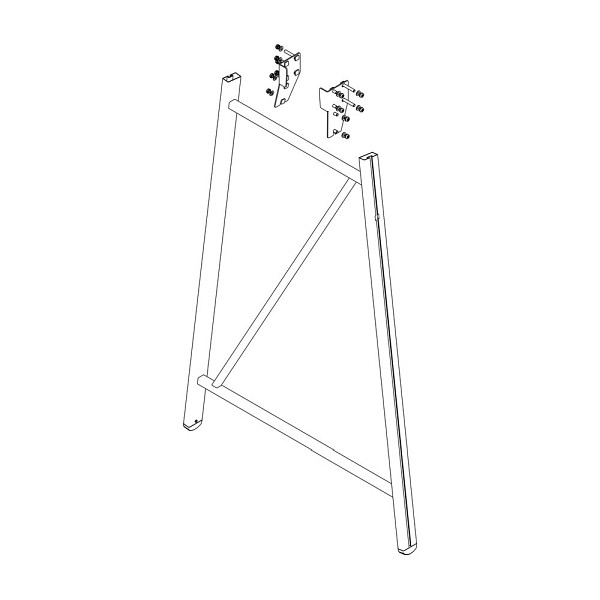 Munk Günzburger Steigtechnik Stützteil Podesttreppe inkl. Montagesatz, Höhe: 1392 mm, 800038