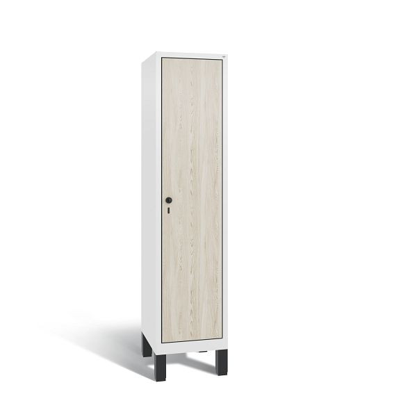 C+P Spind Evolo, 1 Abteil, H1850xB420xT500 mm, Weiß/MDF Esche, 48010-12 S10348