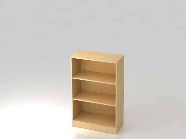 Hammerbacher Regal 3OH, Sockelblende Ahorn, 80x40x127 cm (BxTxH), V6500/3