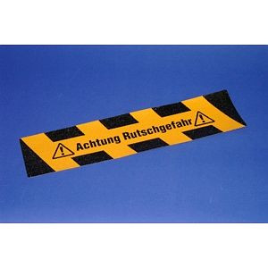Moedel Trittschutz "Achtung Rutschgefahr", Alu, selbstklebend, Antirutsch, 150x610 mm, 55818