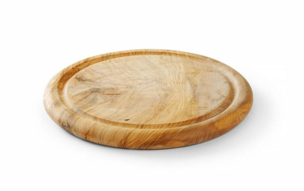 Hendi Schneide- und Servierbrett aus Olivenholz, Ø 260 mm, 505397