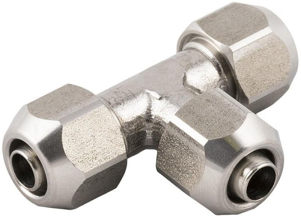 timmer A-TV-10/8-VA, T-Verbinder, mit Überwurfmutter, Material: Edelstahl V4A, VE: 10 Stück, 01010110