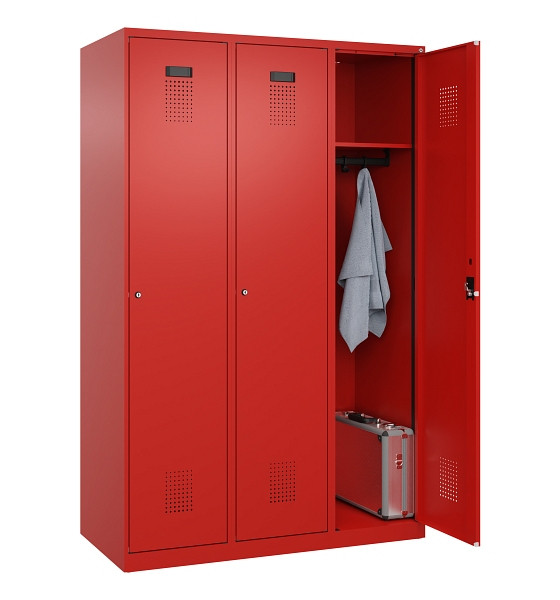 C+P Spind Evolo PLUS, 3 Abteile, 1850x1200x500mm, 3020/3020, Verschluss Zylinderschloss, Ablageböden 3, 049000-32 S10052