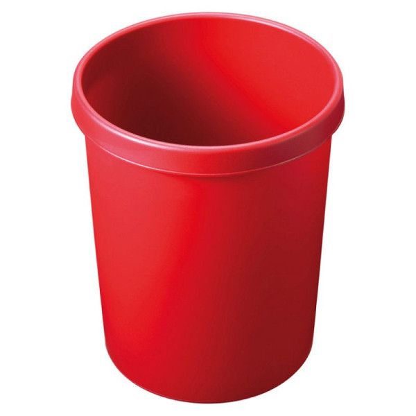 STEIN HGS Runder Papierkorb, rot, Kunststoff, 83524.0001