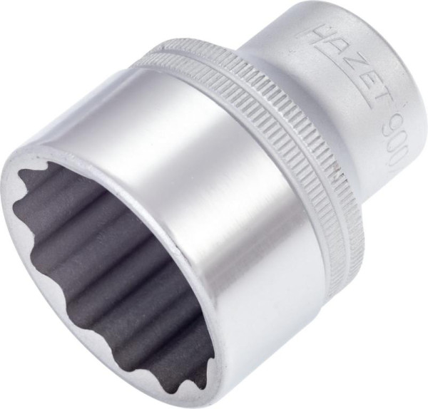 Hazet Steckschlüsseleinsatz, Doppelsechskant, Vierkant hohl 12,5 mm (1/2 Zoll), Außen-Doppel-Sechskant-Tractionsprofil, 33 mm, 900Z-33