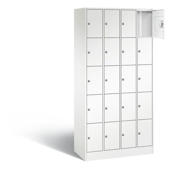 C+P Schließfachschrank Serie 8070, H1950xB900xT480mm, Farbe: Verkehrsweiß, 80700-40 S10414