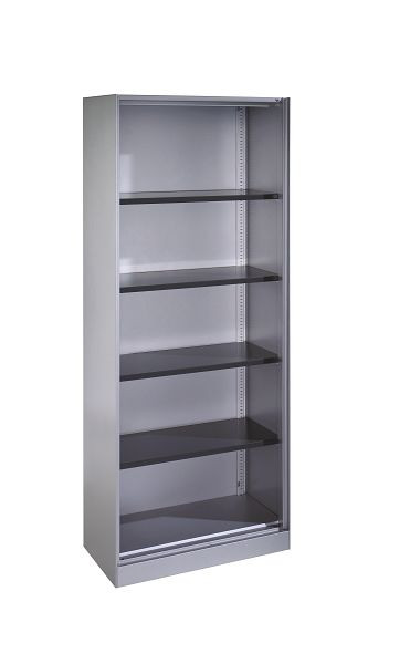 C+P Büroregal Asisto, H1980xB800xT435mm, Farbe: Weißaluminium, 5 OH, 140003-000 S10001