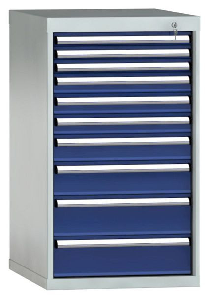 KLW Schubladenschrank 1000 x 572 x 605 mm H x B x T, Einbaumaß: 900mm, Einteilung: 27x27 Einheiten, VU / 200 kg, SEA1000-10UP-001