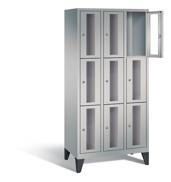C+P Schließfachschrank Classic, H1850xB900xT500mm, Farbe: Weißaluminium, 8010A303 S10009