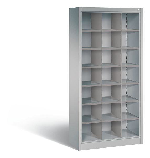 C+P Stahlregal mit Rückwand Acurado, H1950xB930xT400mm, Farbe: Weißaluminium, 9160-410 S10002