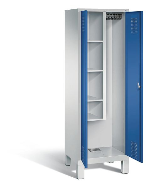 C+P Putzmittel-Spind Evolo, H1850xB610xT500mm, Farbe: Lichtgrau / Enzianblau, 48110-00 S10062