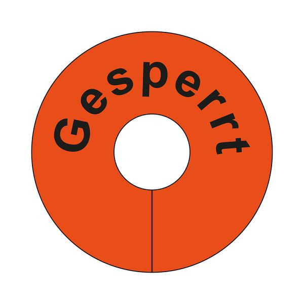 Eichner Beschriftete Signalringe, Beschriftung: Gesperrt, VE: 10 Stück, 9219-01036