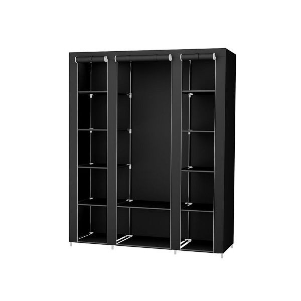 SONGMICS Kleiderschrank 175 x 150 cm Schwarz, LSF03H, 6955880347100
