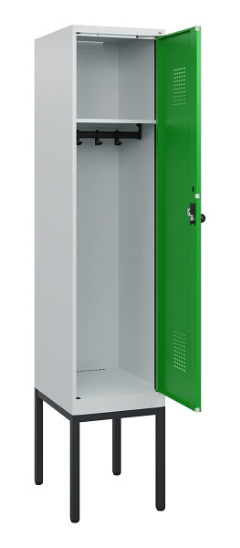 C+P Spind Evolo PLUS, Gestell, 1 Abteil, 1950x400x500mm, 7035/6037, Drehriegel, 0490305-12 S10011