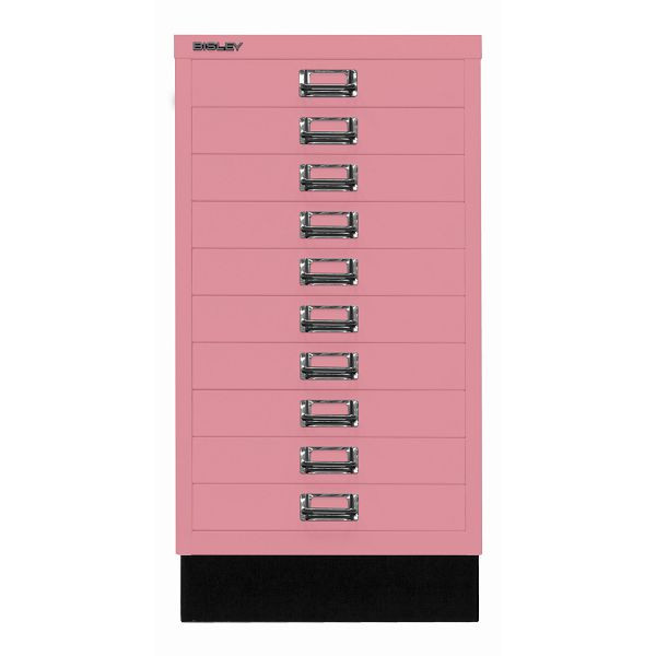 Bisley MultiDrawer™, Inkl. Sockel, DIN A3, 10 Schubladen, 601 pink, L29A310S601