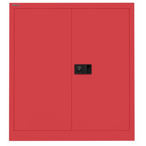Bisley Flügeltürenschrank UNIVERSAL, 1 Fachboden für 2 Ordnerhöhen, Breite 914 mm, 670 kardinalrot, E402A01670
