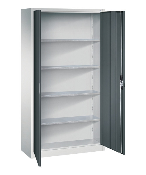 C+P Magazinschrank Serie 13, H1980xB1000xT420mm, 7035/7016, Einlegeböden 4, 133144-20 S10295